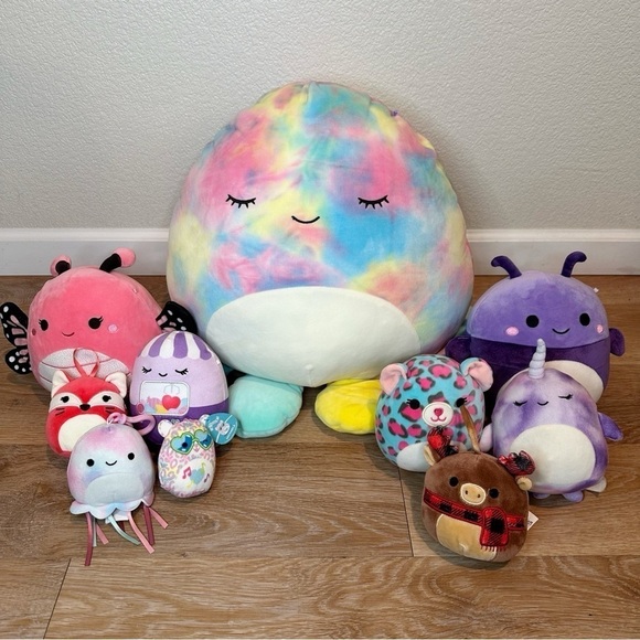 BUNDLE (10) Squishmallows Plush Soft Toys LOT